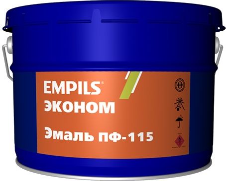 Эмаль алкидная ПФ-115 Empils Эконом, белая, 10 кг купить в СОМ