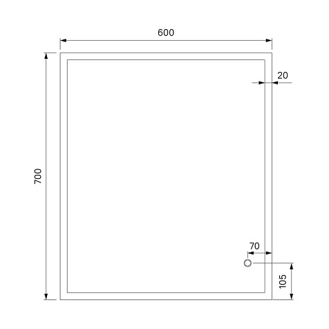 Зеркало Iddis Brick BRI6000i98, 60 см купить в СОМ