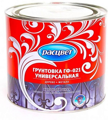 Грунтовка ГФ-021 Расцвет, серая, 2.2 кг купить в СОМ
