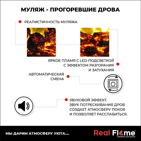 Очаг электрический FOBOS-S LUX BL купить в СОМ