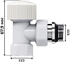 Набор термостатический для радиатора угловой 1/2" М30х1.5 белый Royal Thermo Design купить в СОМ
