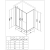 Ограждение душевое Eva Gold EG2C, 1200 х1000 х1900 мм, хром, квадрат, без поддона купить в СОМ