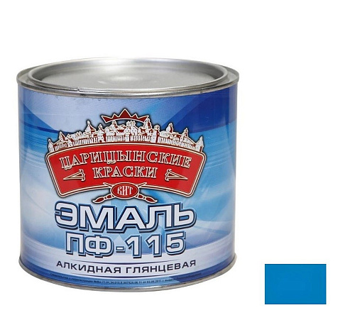 Эмаль ПФ-115 Царицынские краски, голубой, 1.8 кг купить в СОМ
