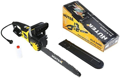 Пила электрическая цепная HUTER ELS-2400, 2400 Вт, шина 45 см купить в СОМ