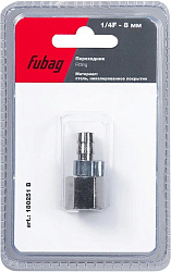 Соединитель Fubag, внутренняя резьба 1/4", елочка 8мм, с обжимным кольцом